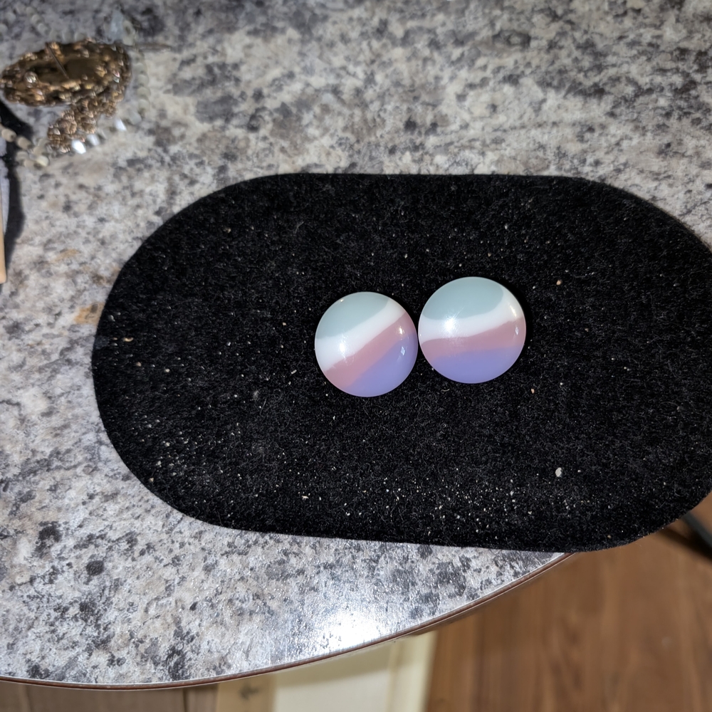Pastel Round Stud Earrings